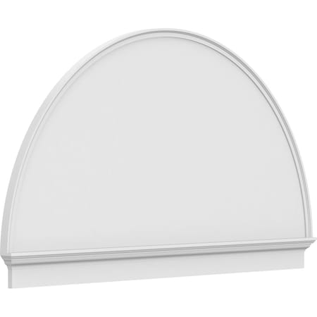 Ekena Millwork Half Round Smooth Architectural Grade PVC Combination Pediment, 76"W x 44-3/4"H x 2-3/4"P PEDPC076X450HRO00